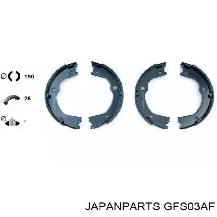 Compre GFS03AF Japan Parts Sapatas do freio de estacionamento