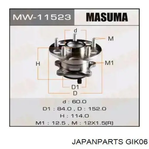 Compre GIK06 Japan Parts Junta homocinética externa dianteira