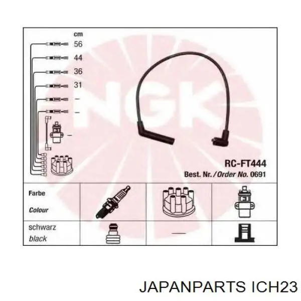 Compre ICH23 Japan Parts Fios de alta voltagem, kit