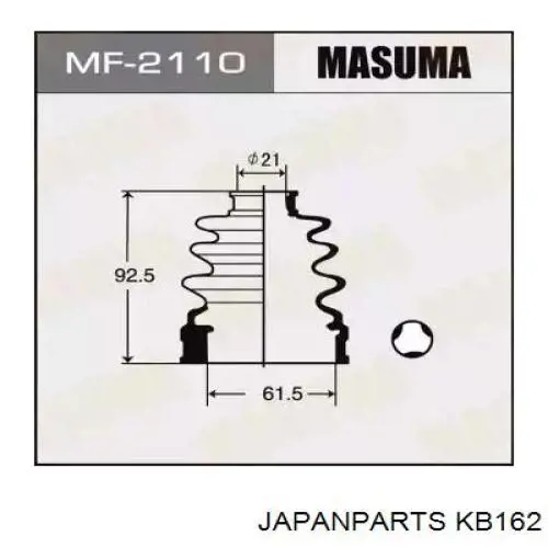 Bota de proteção interna de junta homocinética do semieixo dianteiro Japan Parts KB162 preço, a partir de 16,64 USD