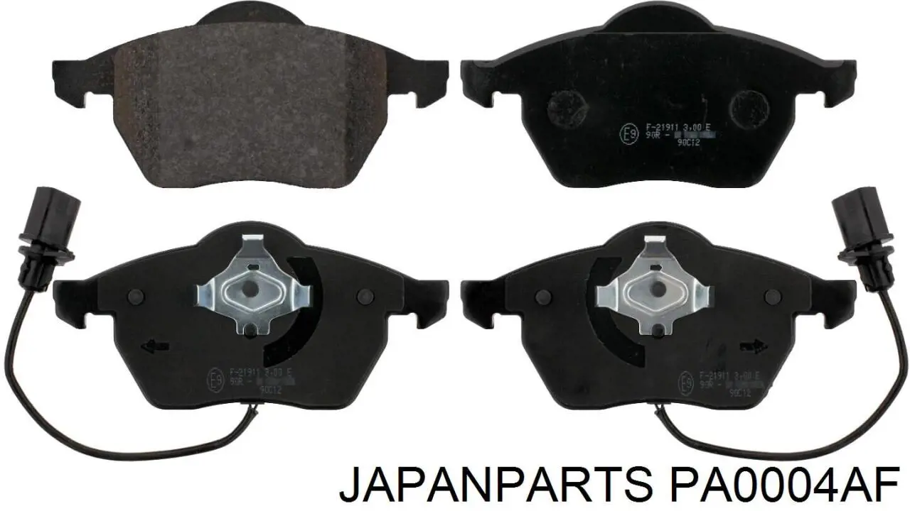 PA0004AF Japan Parts Sapatas do freio dianteiras de disco
