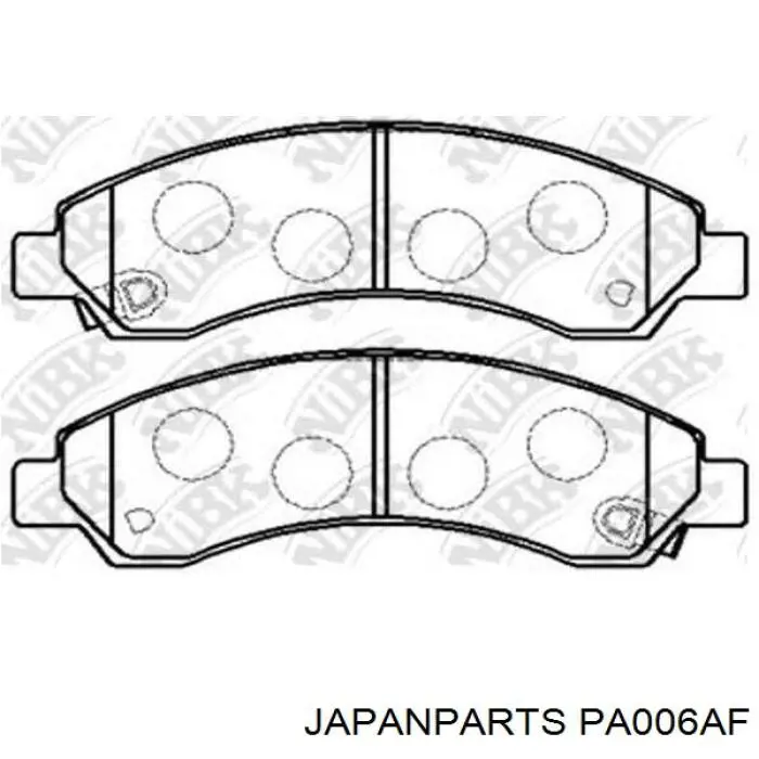 Compre PA006AF Japan Parts Sapatas do freio dianteiras de disco