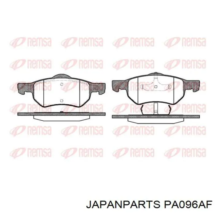 Compre PA096AF Japan Parts Sapatas do freio dianteiras de disco