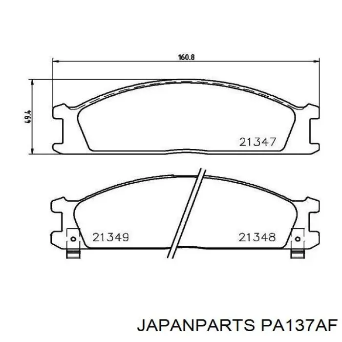 Sapatas do freio dianteiras de disco Japan Parts PA137AF preço, a partir de 31,39 USD
