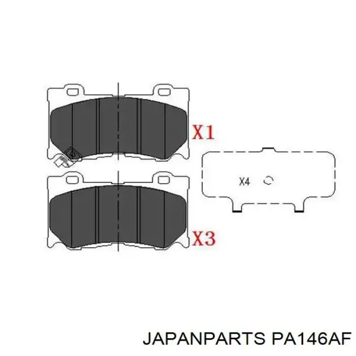 Compre PA146AF Japan Parts Sapatas do freio dianteiras de disco