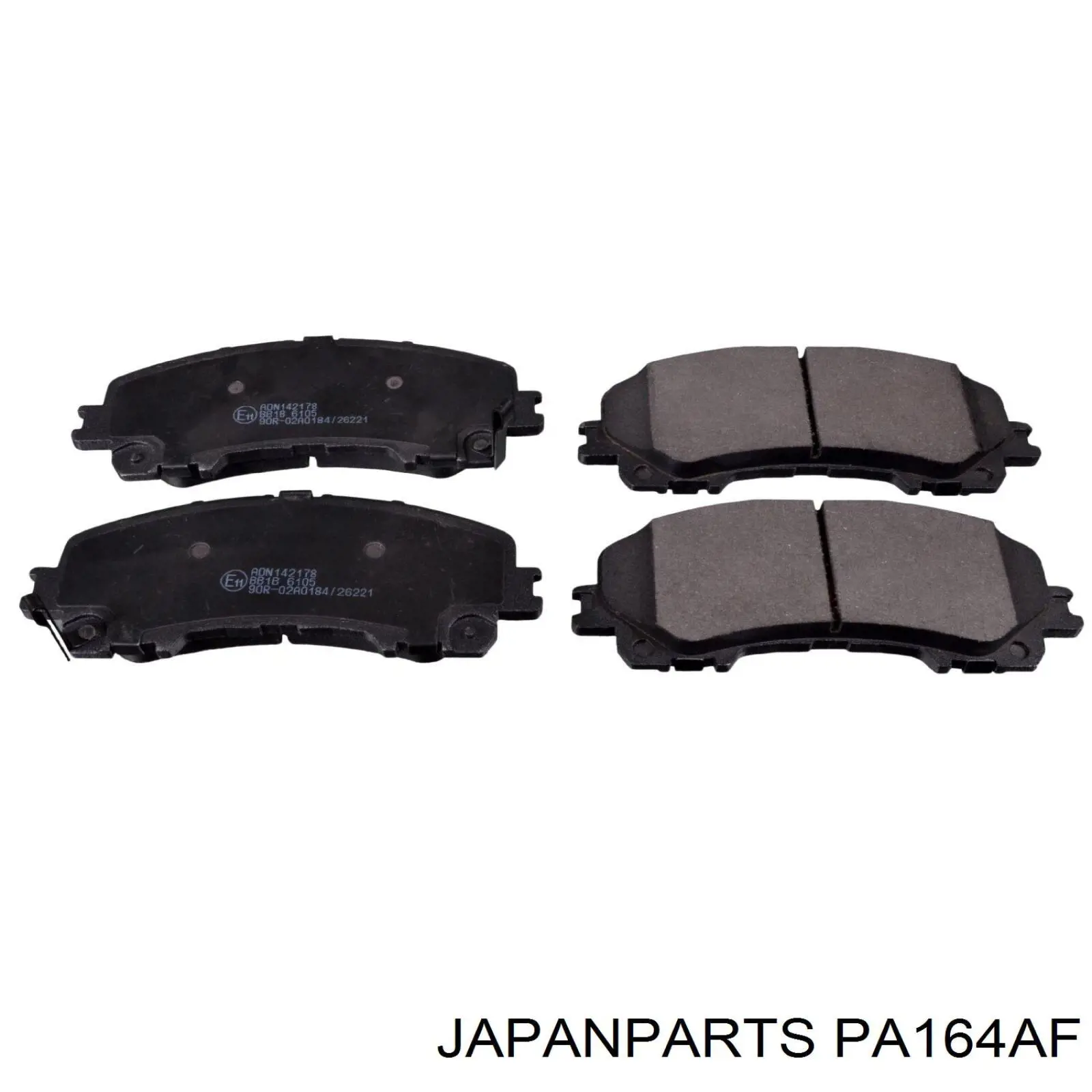 PA164AF Japan Parts Sapatas do freio dianteiras de disco