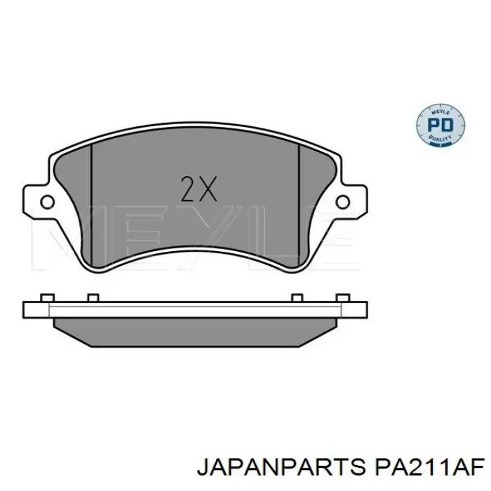 Compre PA211AF Japan Parts Sapatas do freio dianteiras de disco