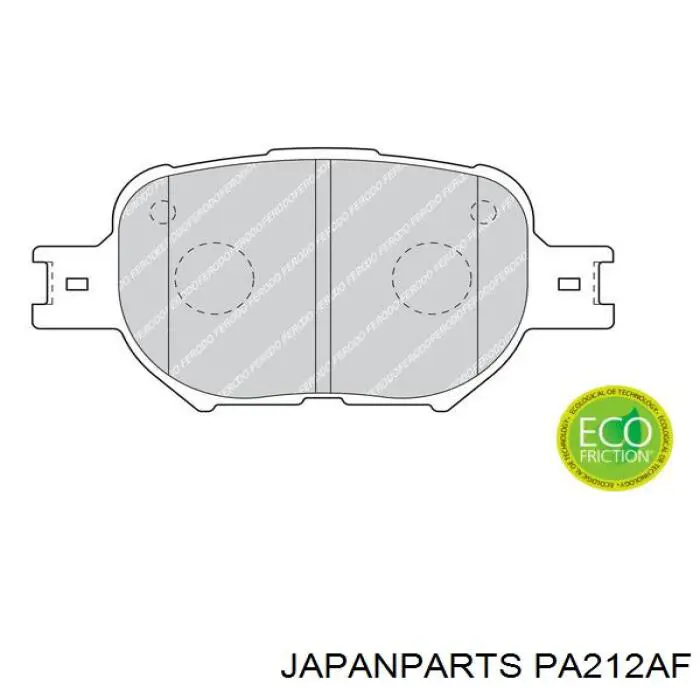 Compre PA212AF Japan Parts Sapatas do freio dianteiras de disco