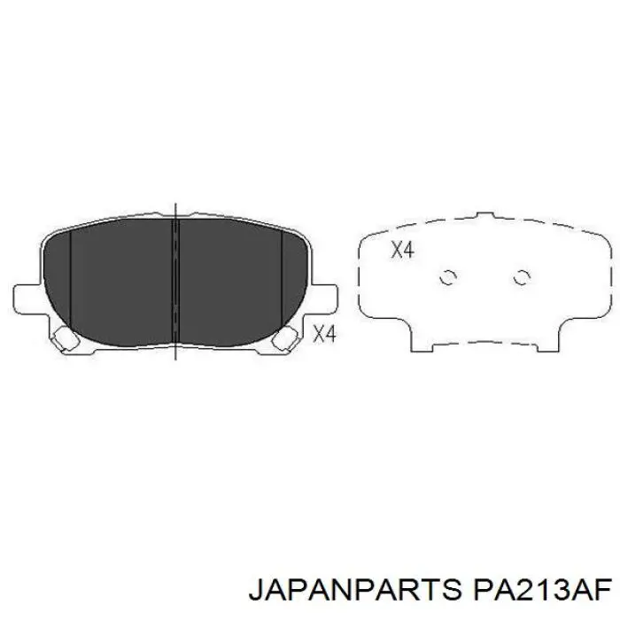 Compre PA213AF Japan Parts Sapatas do freio dianteiras de disco
