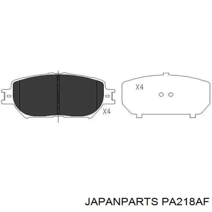 Compre PA218AF Japan Parts Sapatas do freio dianteiras de disco