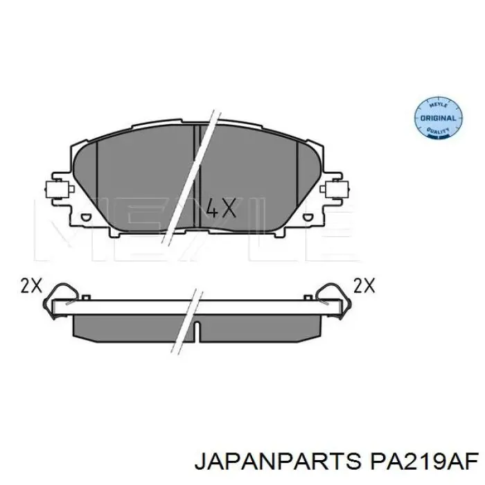 Compre PA219AF Japan Parts Sapatas do freio dianteiras de disco