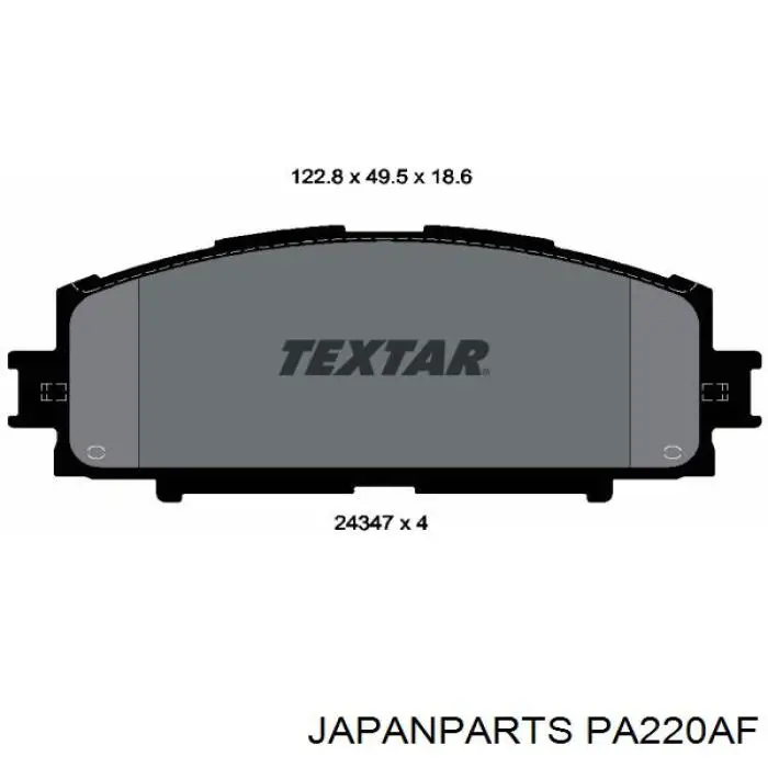 Compre PA220AF Japan Parts Sapatas do freio dianteiras de disco