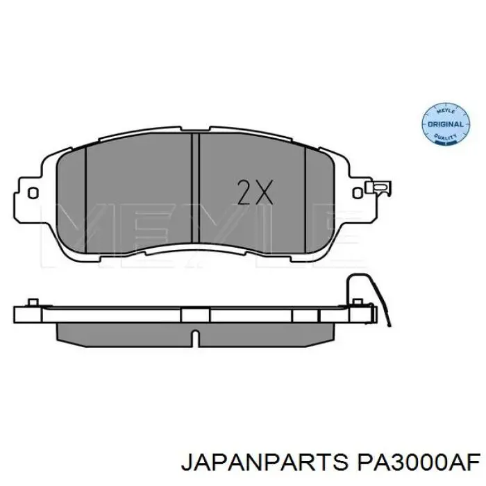 PA3000AF Japan Parts Sapatas do freio dianteiras de disco