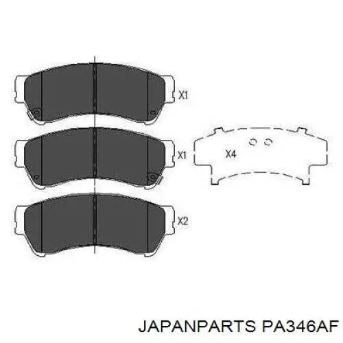 Sapatas do freio dianteiras de disco Japan Parts PA346AF preço, a partir de 32,93 USD