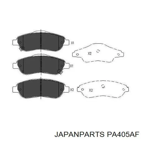 Compre PA405AF Japan Parts Sapatas do freio dianteiras de disco