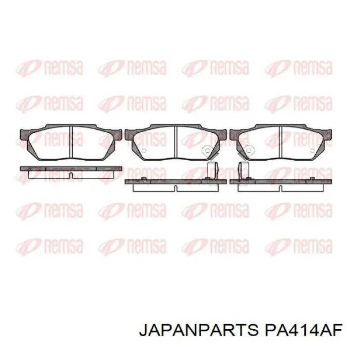 Sapatas do freio dianteiras de disco Japan Parts PA414AF preço, a partir de 23,68 USD