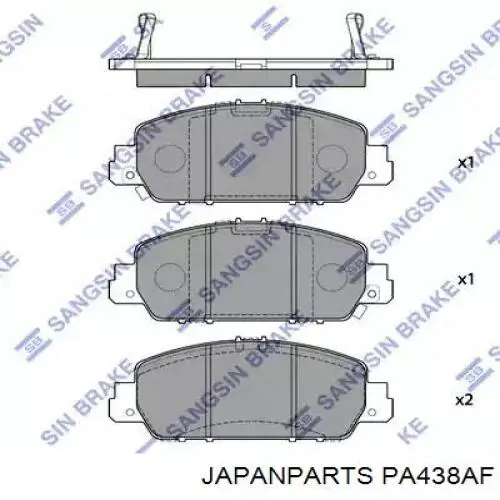 Compre PA438AF Japan Parts Sapatas do freio dianteiras de disco