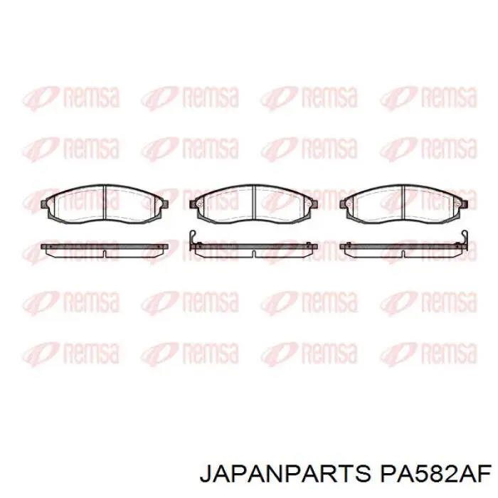 Sapatas do freio dianteiras de disco Japan Parts PA582AF preço, a partir de 25,04 USD