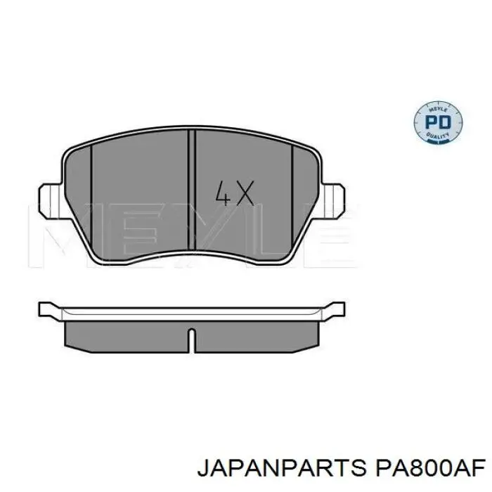 Sapatas do freio dianteiras de disco Japan Parts PA800AF preço, a partir de 26,59 USD