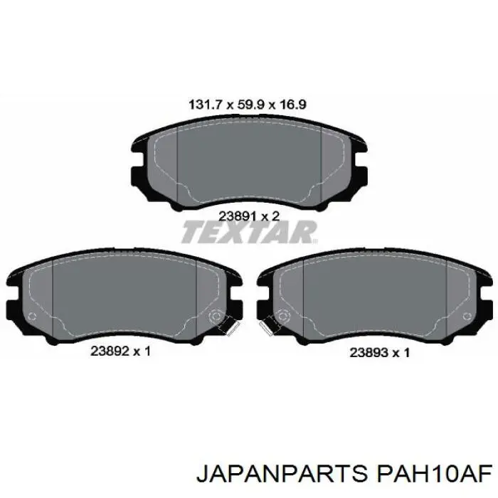 Compre PAH10AF Japan Parts Sapatas do freio dianteiras de disco