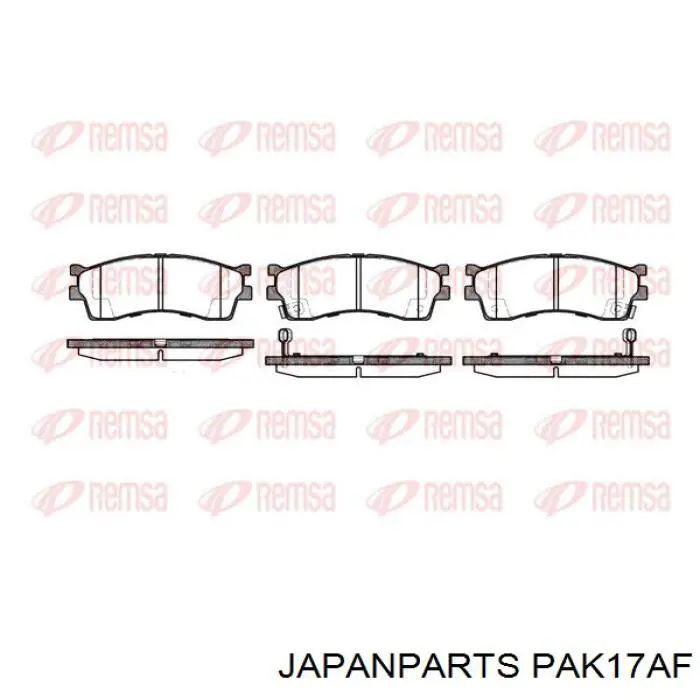 Compre PAK17AF Japan Parts Sapatas do freio dianteiras de disco