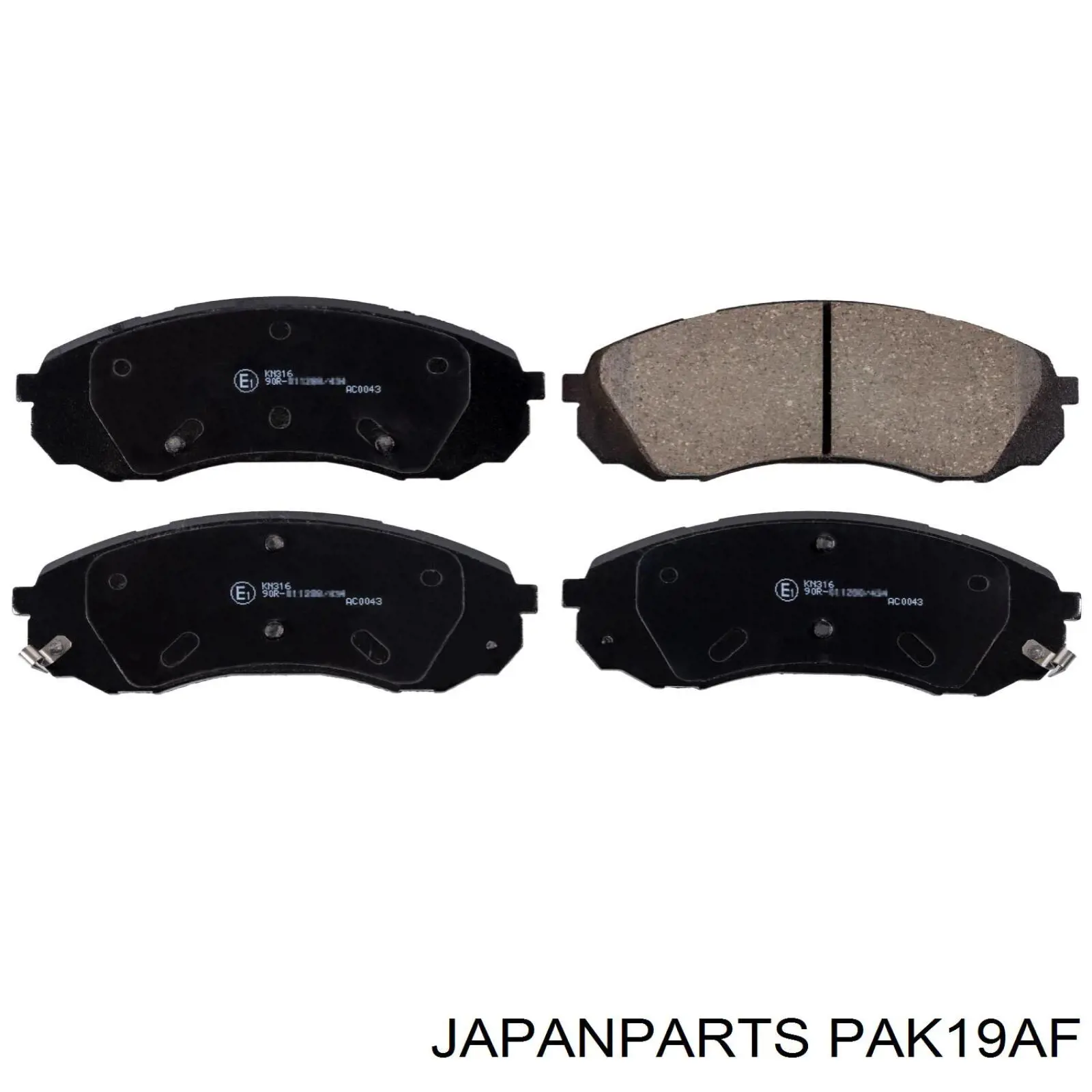 Compre PAK19AF Japan Parts Sapatas do freio dianteiras de disco