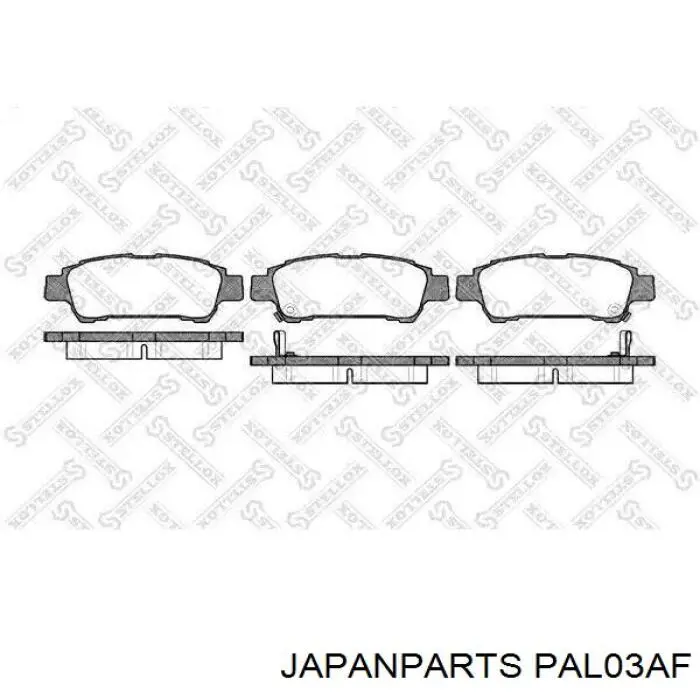 Compre PAL03AF Japan Parts Sapatas do freio dianteiras de disco