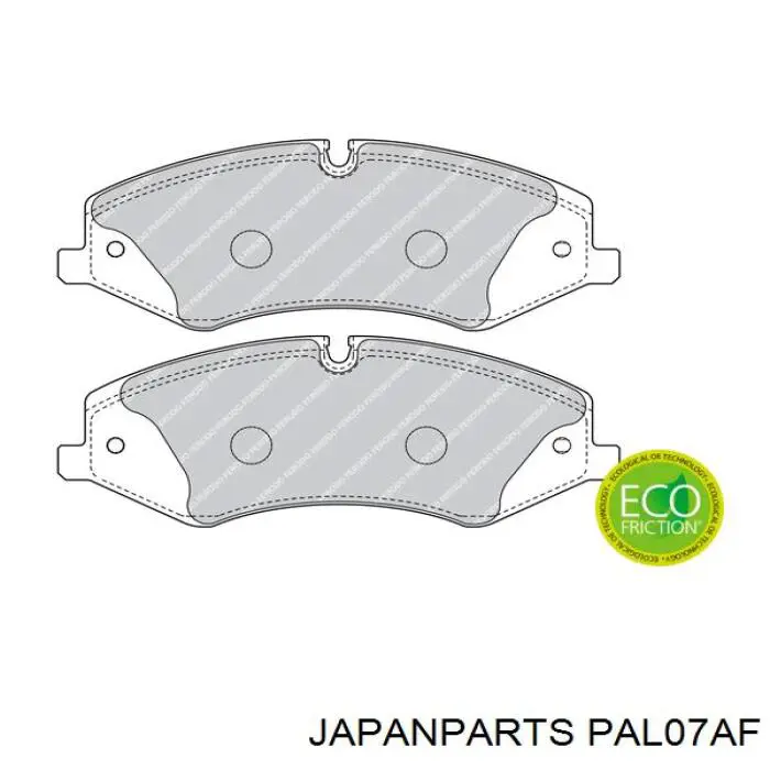 Compre PAL07AF Japan Parts Sapatas do freio dianteiras de disco