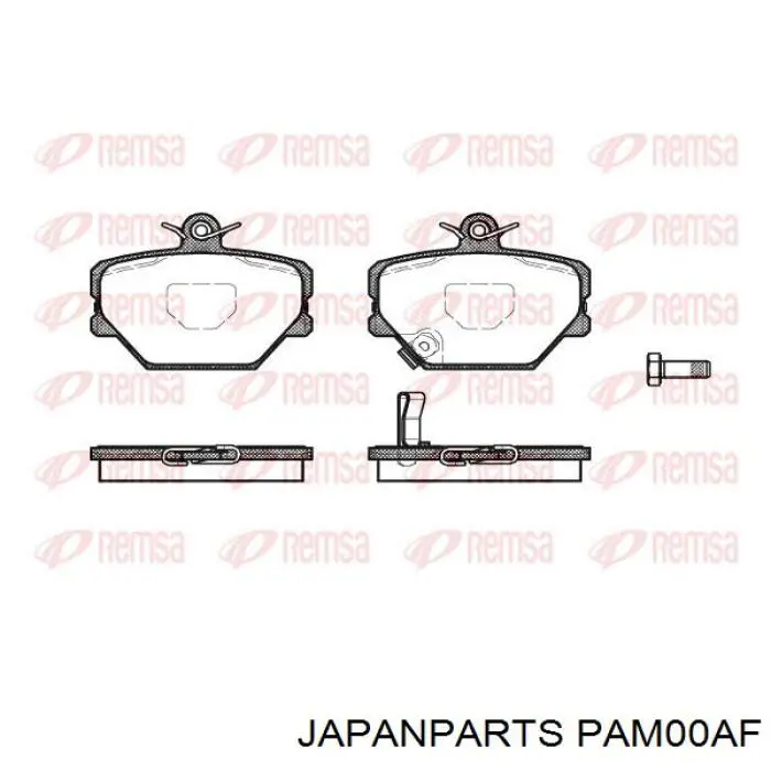 Compre PAM00AF Japan Parts Sapatas do freio dianteiras de disco
