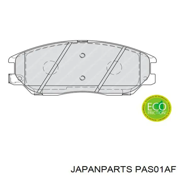 Compre PAS01AF Japan Parts Sapatas do freio dianteiras de disco