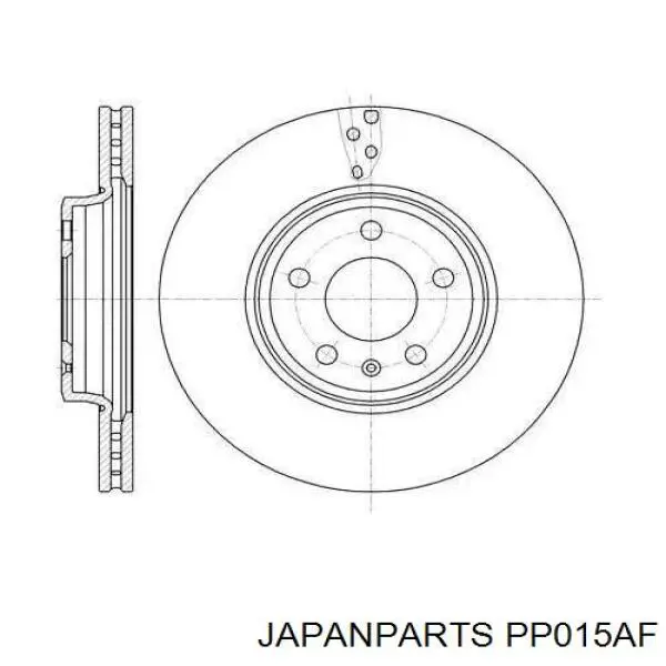 Compre PP015AF Japan Parts Sapatas do freio traseiras de disco