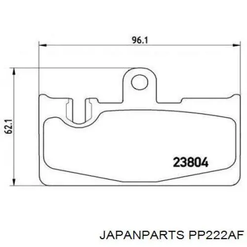 Sapatas do freio traseiras de disco Japan Parts PP222AF preço, a partir de 26,56 USD