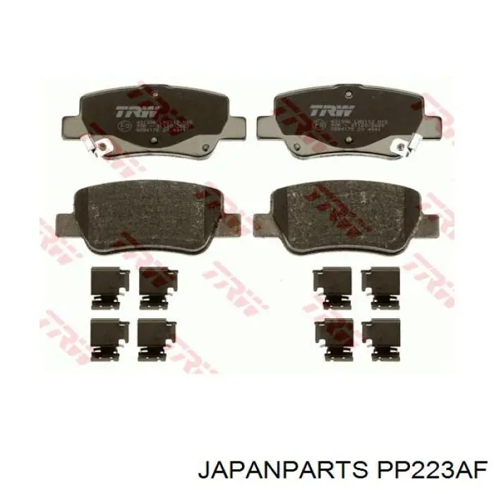 Compre PP223AF Japan Parts Sapatas do freio traseiras de disco
