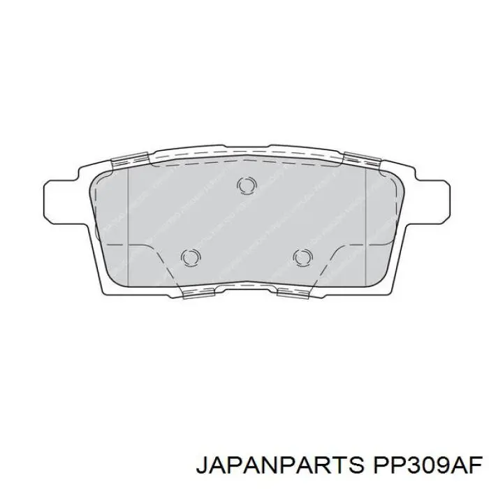 Compre PP309AF Japan Parts Sapatas do freio traseiras de disco