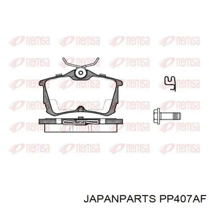 Compre PP407AF Japan Parts Sapatas do freio traseiras de disco