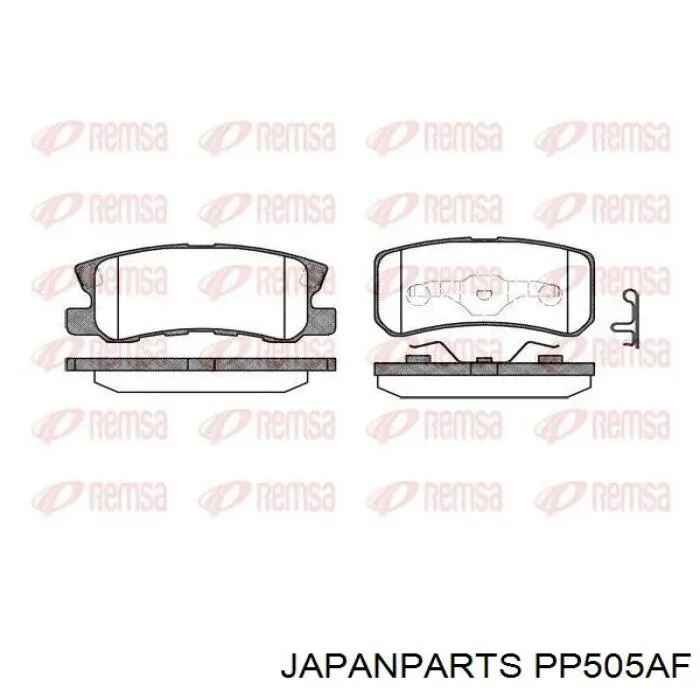 Compre PP505AF Japan Parts Sapatas do freio traseiras de disco