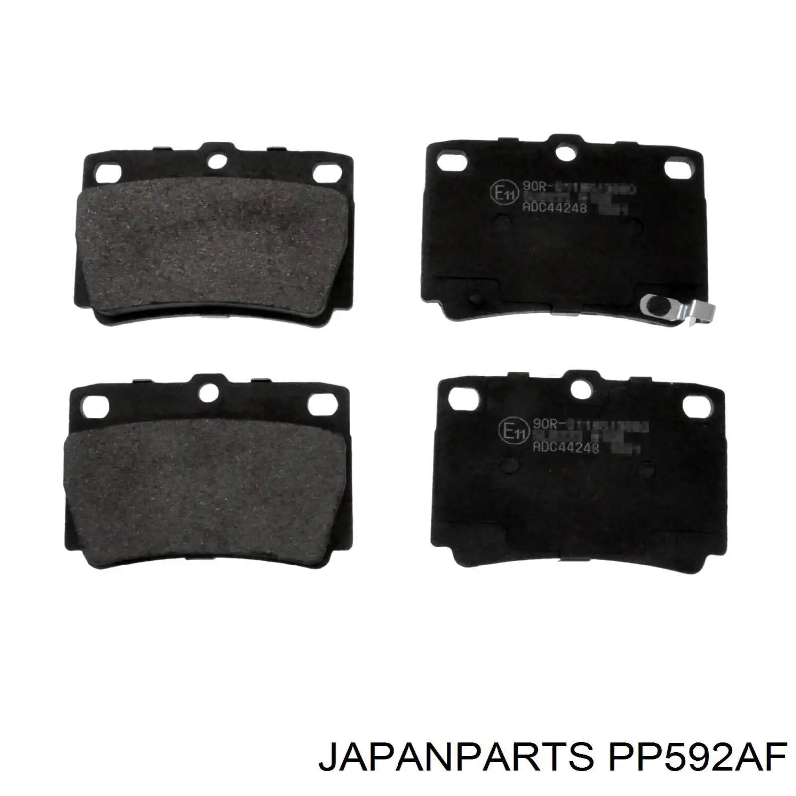 Compre PP592AF Japan Parts Sapatas do freio traseiras de disco