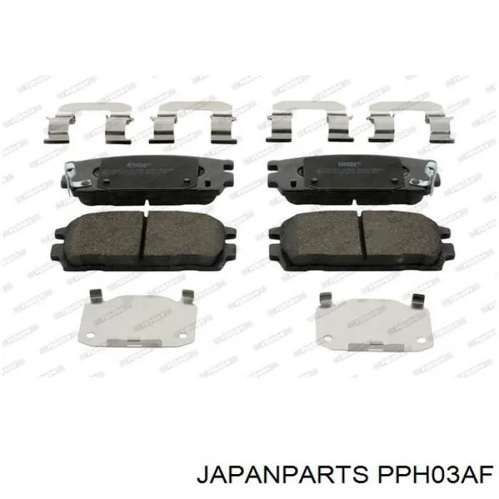 Sapatas do freio traseiras de disco Japan Parts PPH03AF preço, a partir de 32,81 USD