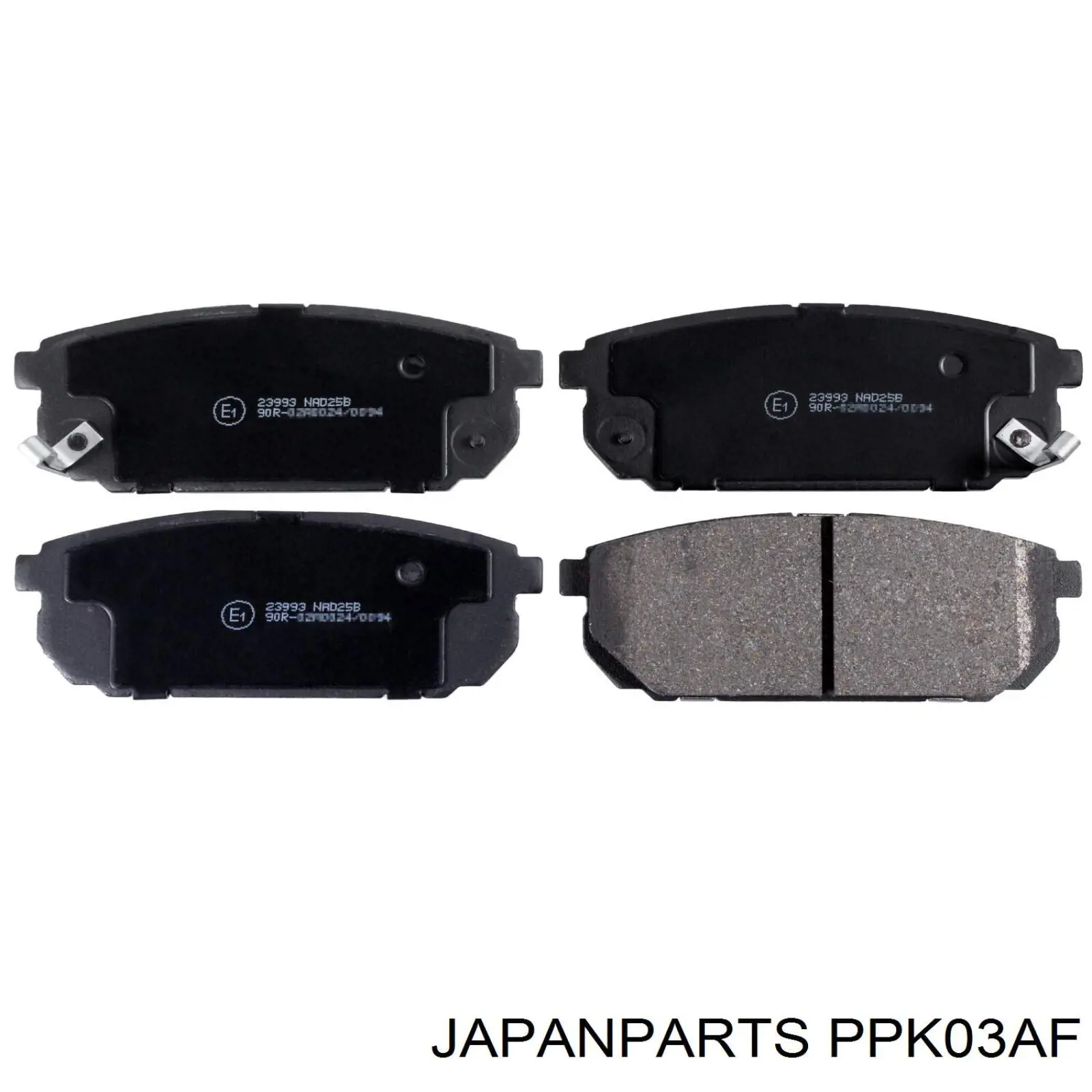 Compre PPK03AF Japan Parts Sapatas do freio traseiras de disco