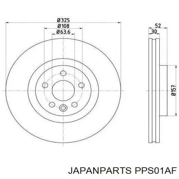 Compre PPS01AF Japan Parts Sapatas do freio traseiras de disco