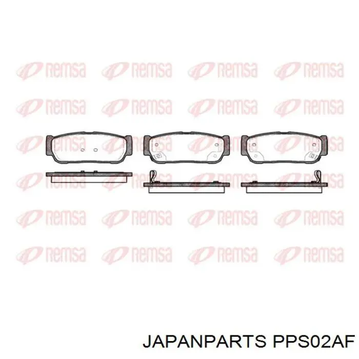 Compre PPS02AF Japan Parts Sapatas do freio traseiras de disco