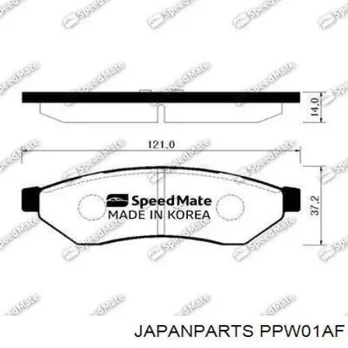 Compre PPW01AF Japan Parts Sapatas do freio traseiras de disco