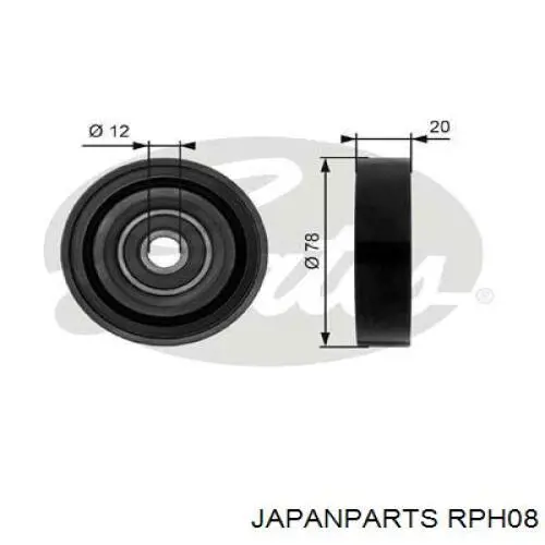 Compre RPH08 Japan Parts Rolo de reguladora de tensão da correia de transmissão