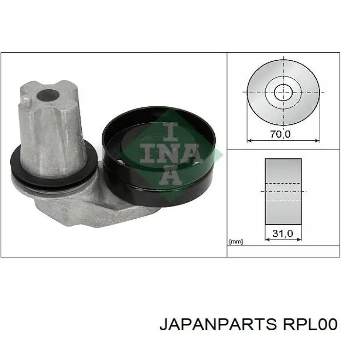 Rolo de reguladora de tensão da correia de transmissão Japan Parts RPL00 preço, a partir de 25,42 USD
