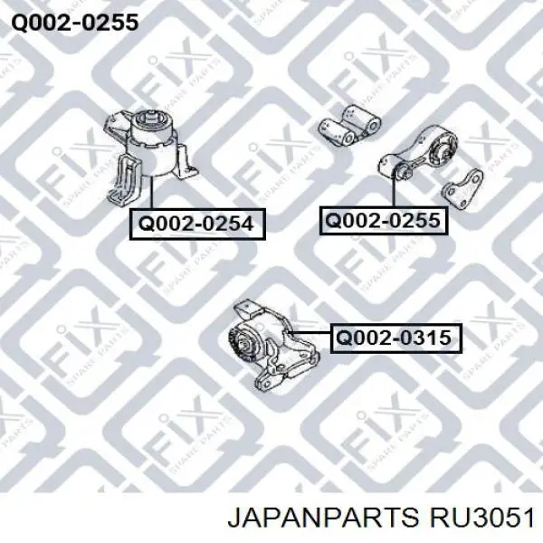 Compre RU3051 Japan Parts Coxim (suporte) traseiro de motor