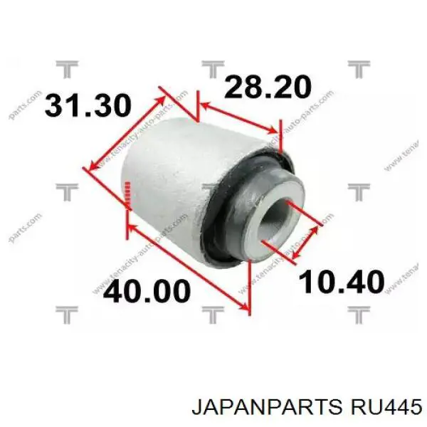 Compre RU445 Japan Parts Bloco silencioso do braço oscilante superior traseiro