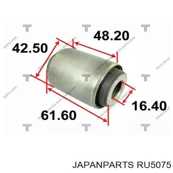 Compre RU5075 Japan Parts Bloco silencioso do braço oscilante inferior traseiro