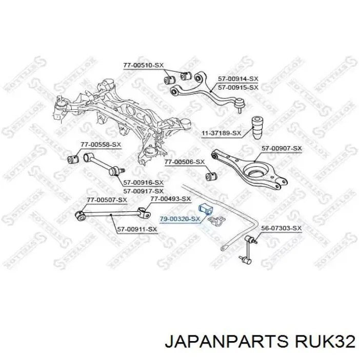 Compre RUK32 Japan Parts Bucha de estabilizador traseiro