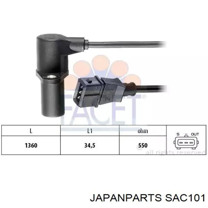 Compre SAC101 Japan Parts Sensor de posição (de revoluções) de cambota