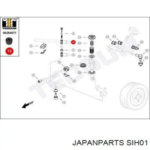 Compre SIH01 Japan Parts Montante de estabilizador dianteiro
